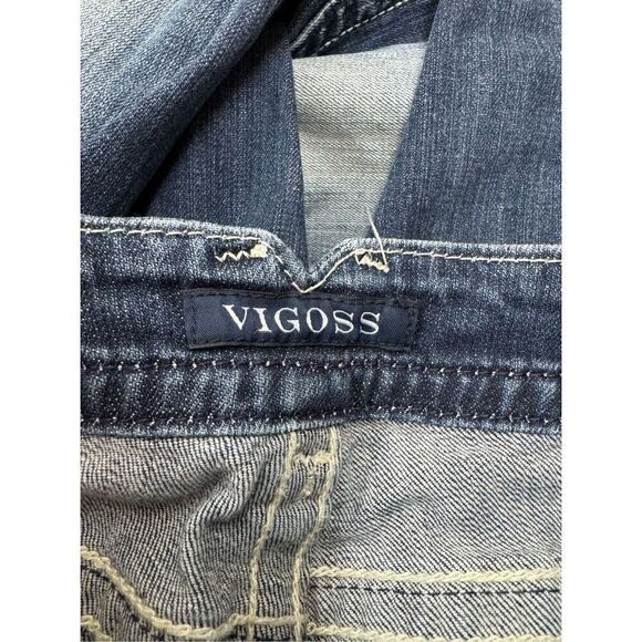 Vigoss The Chelsea Slim Boot Dark Wash Jeans Size 7/8 Length 33 - Picture 7 of 11